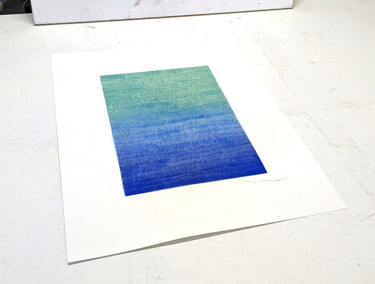 Tehos - Grand Carré long 2025-06 dessin abstrait original signé