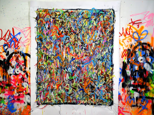 Tehos - tableau art contemporain - Dans les Jardins d'Eden