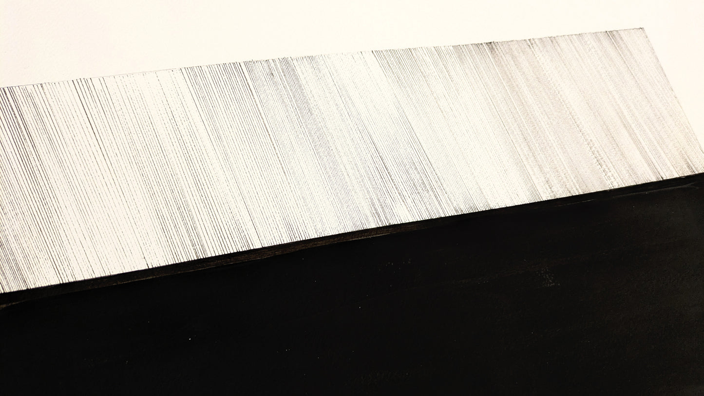 Tehos - Grand Carré long 2025-08 dessin abstrait original signé