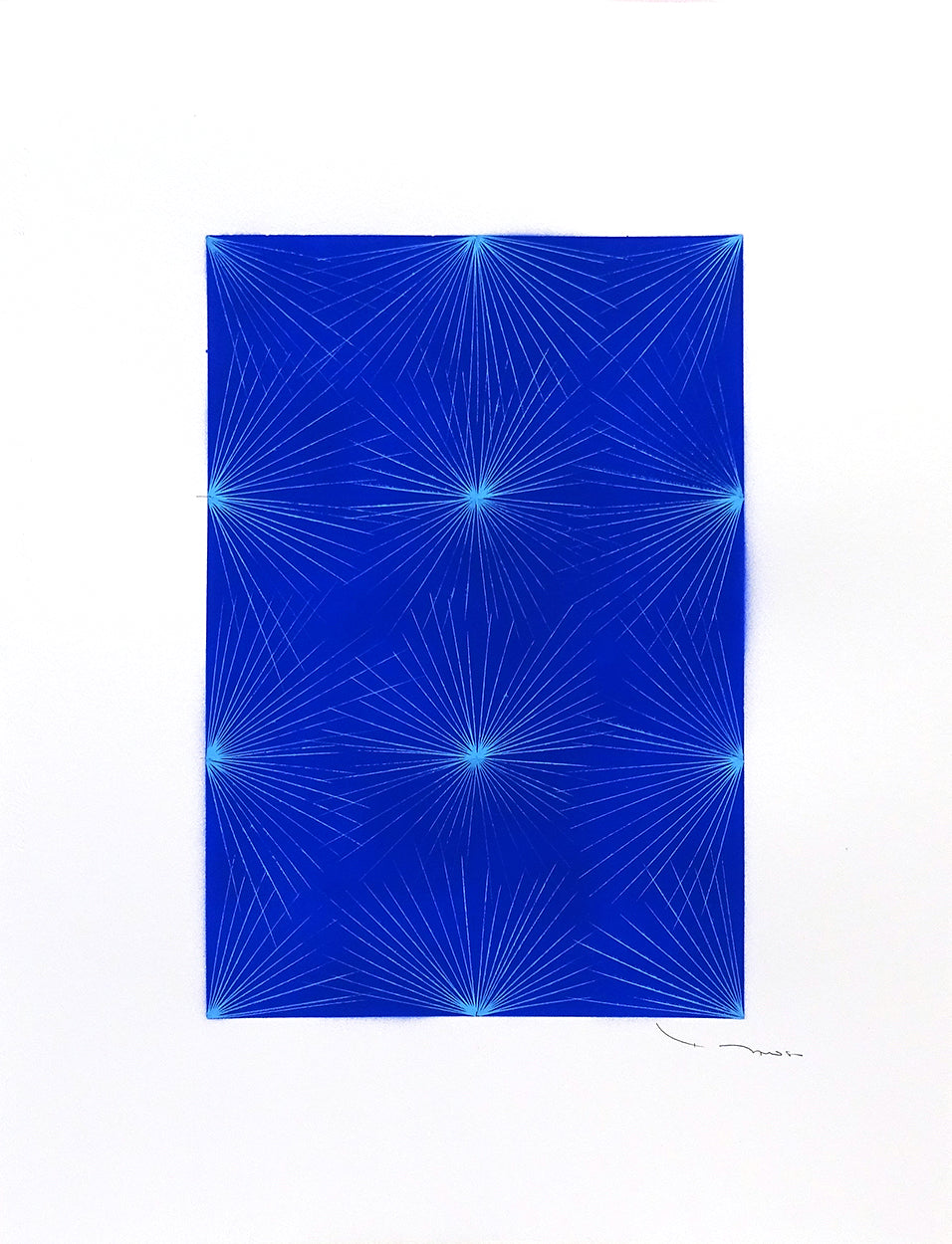 Tehos - Grand Carré long 2025-04 dessin abstrait original signé