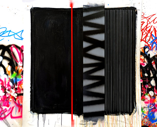 Tehos - Tableau art contemporain - Abstraction B01-2025