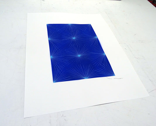 Tehos - Grand Carré long 2025-04 dessin abstrait original signé