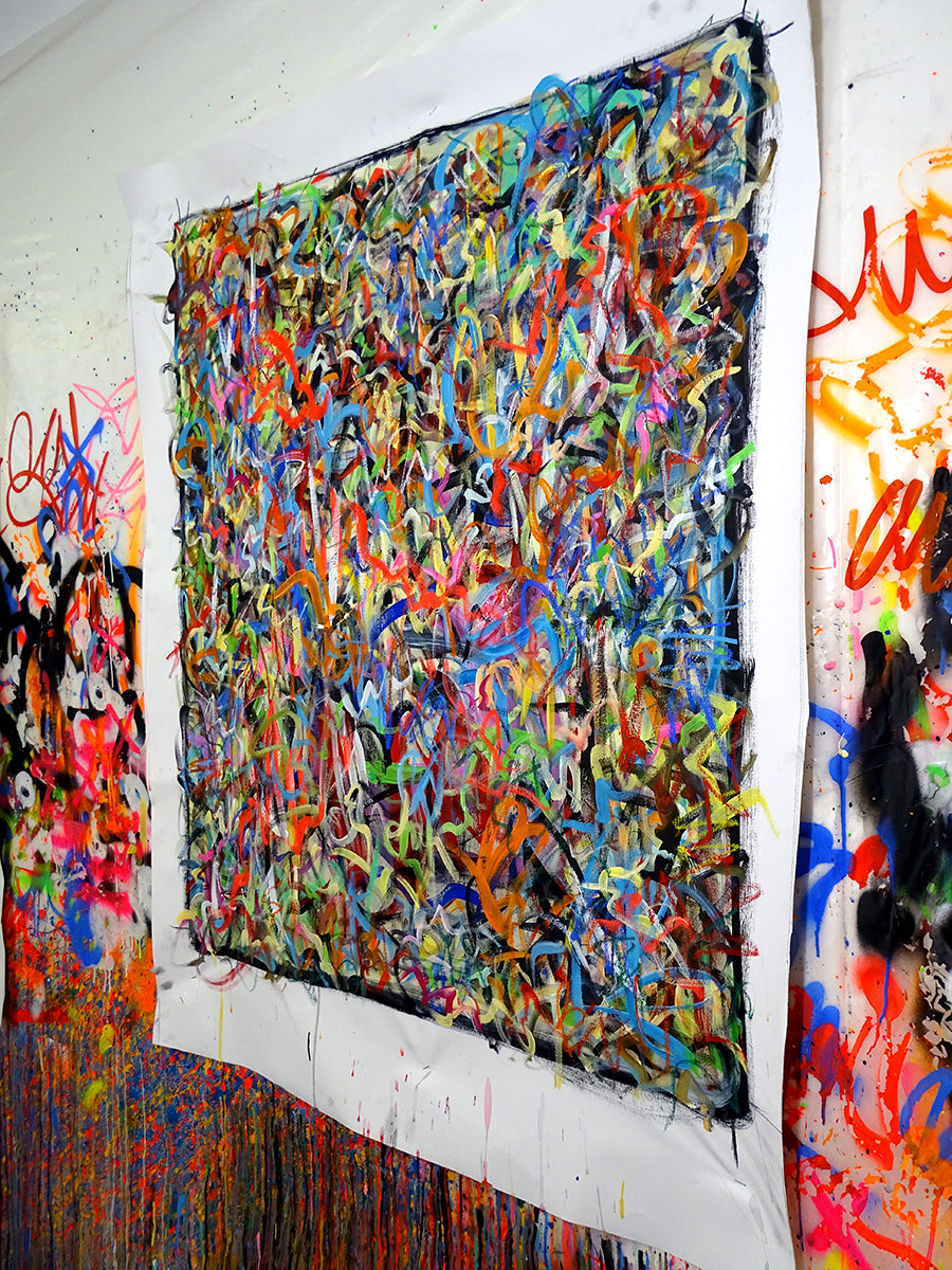 Tehos - tableau art contemporain - Dans les Jardins d'Eden