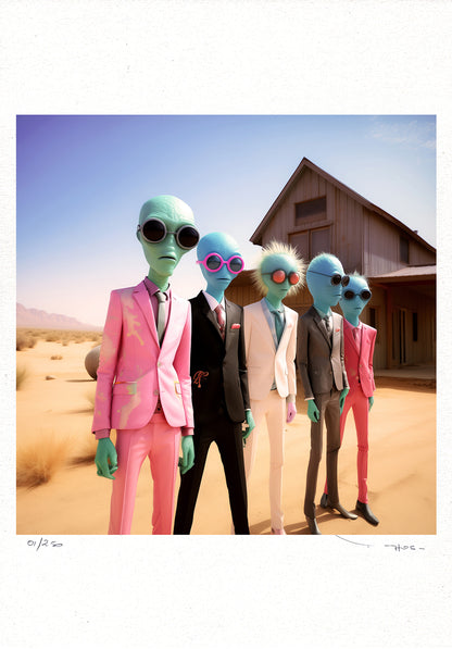 Tehos - A walk in a desert with friends - édition limitée signée numerotée