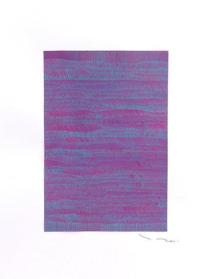 Tehos - Grand Carré long 2025-05 dessin abstrait original signé