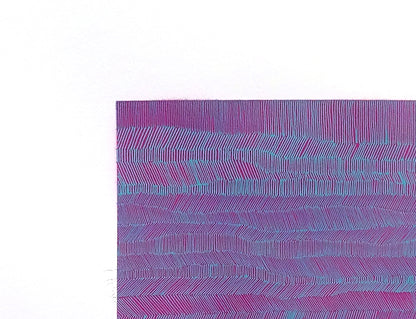 Tehos - Grand Carré long 2025-05 dessin abstrait original signé