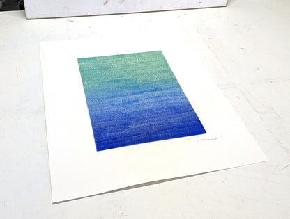 Tehos - Grand Carré long 2025-06 dessin abstrait original signé