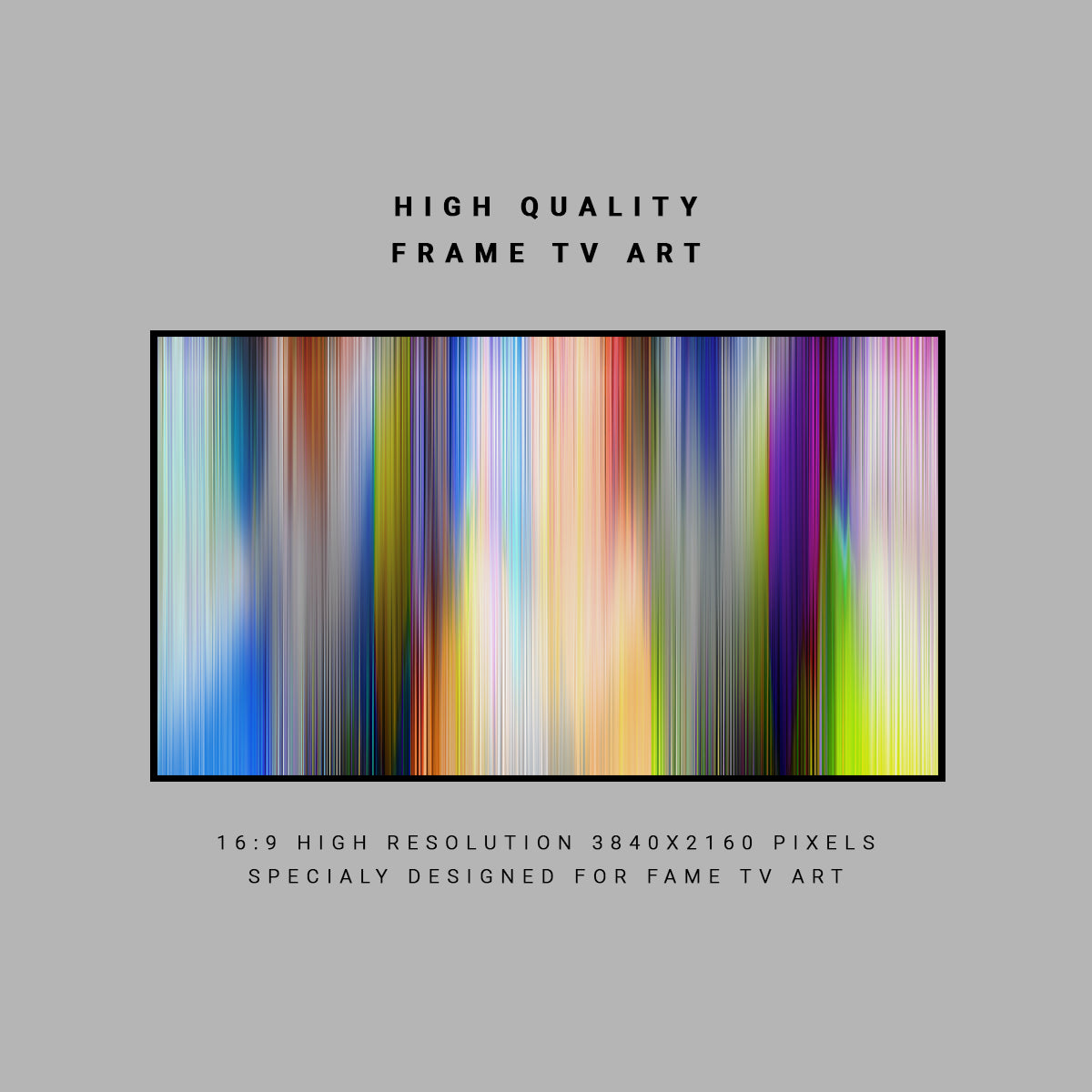 Art pour TV - Samsung Frame TV | Lignes verticales abstraites | Œuvre numérique contemporaine | Tehos