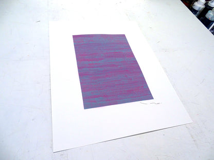 Tehos - Grand Carré long 2025-05 dessin abstrait original signé