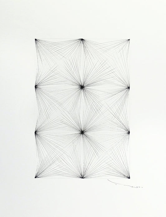Tehos - Grand Carré long 2024-06 dessin abstrait original signé