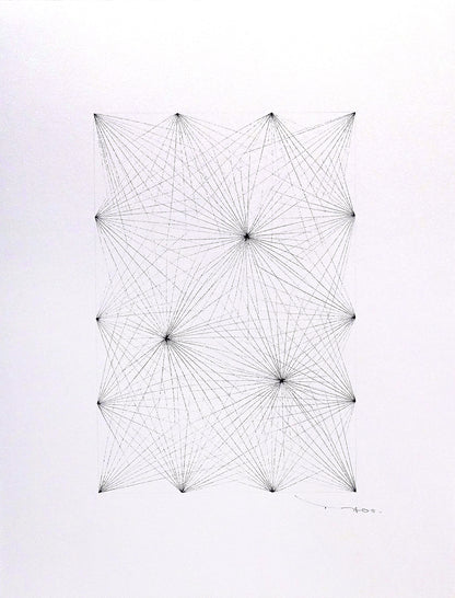 Tehos - Grand Carré long 84 - dessin encre sur papier signé