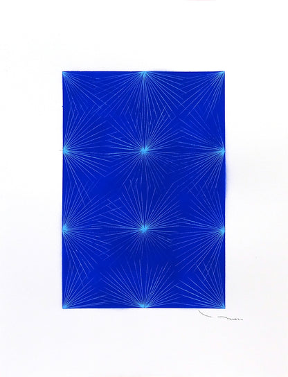Tehos - Grand Carré long 2025-04 dessin abstrait original signé