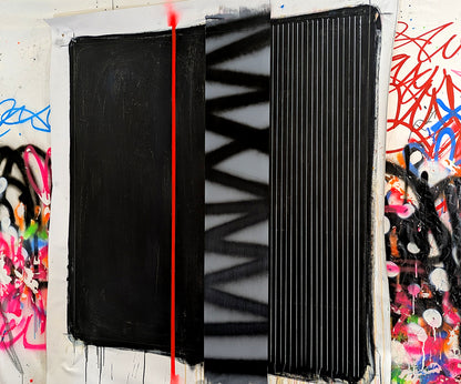 Tehos - Tableau art contemporain - Abstraction B01-2025