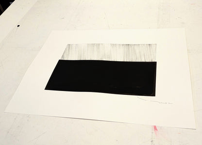 Tehos - Grand Carré long 2025-08 dessin abstrait original signé