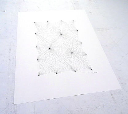 Tehos - Grand Carré long 84 - dessin encre sur papier signé