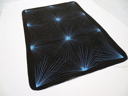 Tehos - Grand Carré long 2025-01 dessin abstrait original signé