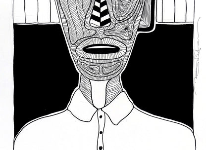 The big fat boy - The Man in white - Original draw