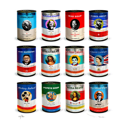 Tehos Twelve Tehos Tin Cans édition limitée numérotée signée art contemporain