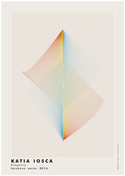 Art Poster print - impression affiche d'exposition - Affiche d'artiste Katia Iosca Bauhaus Elegancy