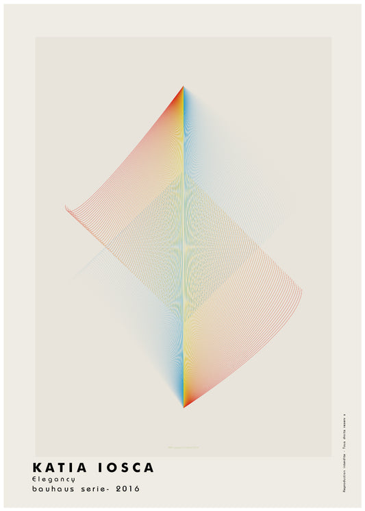 Art Poster print - impression affiche d'exposition - Affiche d'artiste Katia Iosca Bauhaus Elegancy
