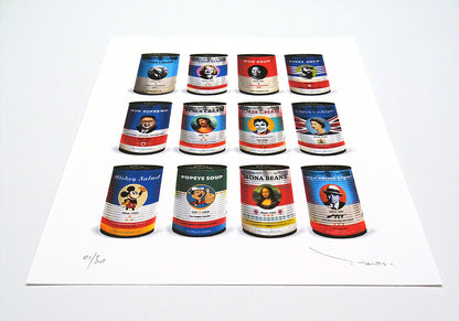 Tehos Twelve Tehos Tin Cans édition limitée numérotée signée art contemporain