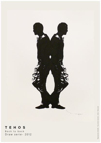 Tehos Art Poster print - impression affiche d'exposition affiche artiste - Back to back